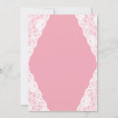 kant Roze Baby shower uitnodigen Kaart (Achterkant)