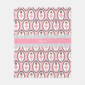 Kant roze ballerina patroon fleece deken (Voorkant)