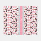 Kant roze ballerina patroon fleece deken (Voorkant (Horizontaal))