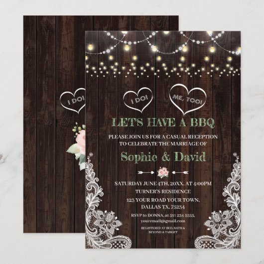 Kant Roze Blush Bloem Slinger Lichtjes Schuur Ik D Kaart (Voorkant / Achterkant)