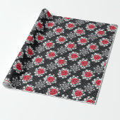 Kant Rozen Goth Zware Metal Cadeaupapier (Uitgerold)