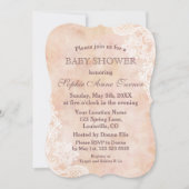  kant Rozen Oud papier Baby shower Uitnodigen Kaart (Voorkant)