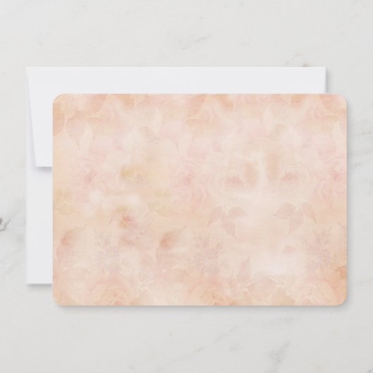 kant Rozen oud papier bruiloft opslaan van de dat Save The Date (Achterkant)