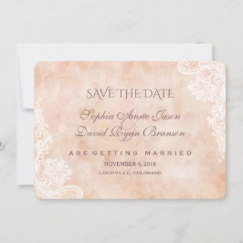  kant Rozen oud papier bruiloft opslaan van de dat Save The Date