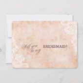 Kant Rozen Oude Papier Bruiloft Bruidsmeisje Kaart (Voorkant)