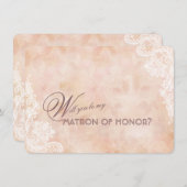 Kant Rozen Oude Papier Trouwmatron van Eer (Voorkant / Achterkant)