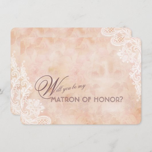 Kant Rozen Oude Papier Trouwmatron van Eer (Voorkant / Achterkant)