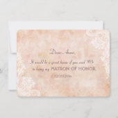 Kant Rozen Oude Papier Trouwmatron van Eer (Achterkant)