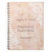  kant Rozen Oude papieren bruiloft planner Notitieboek (Voorkant)