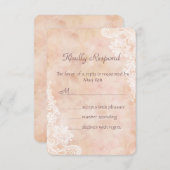 kant Rozen Oude papieren bruiloft RSVP Uitnodigen (Voorkant / Achterkant)