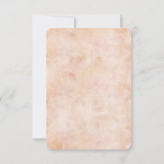 kant Rozen Oude papieren bruiloft RSVP Uitnodigen Kaartje (Achterkant)