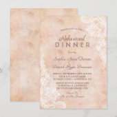 kant Rozen Oude papieren repetitie Diner Kaart (Voorkant / Achterkant)