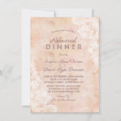  kant Rozen Oude papieren repetitie Diner Kaart (Voorkant)