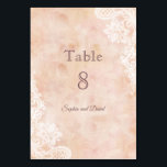 kant Rozen Oude papieren Trouwtafel Nummer Kaart<br><div class="desc">Romantisch,   design met witte hoeken op een oud papier met rozen. Het gebruik past hulpmiddel aan om uw info toe te voegen. Ga voor overeenkomende objecten naar mijn Vintage Rozen Old Paper Wedding Collectie.</div>