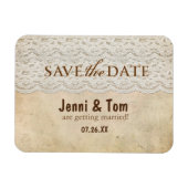  Kant Rustieke Bruiloft Save the Date Magnet Magneet (Horizontaal)