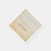  kant rustieke Romance bruiloft servetten (Hoek)