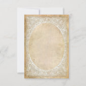 Kant Rustieke Romance Tafelnummer Kaart (Achterkant)