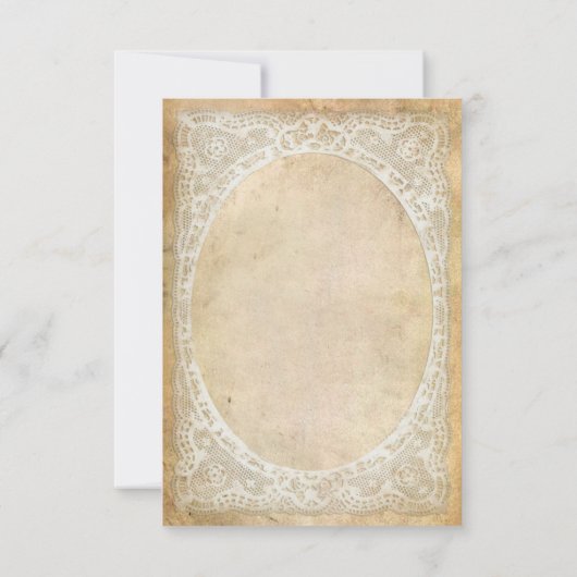 Kant Rustieke Romance Tafelnummer Kaart (Achterkant)