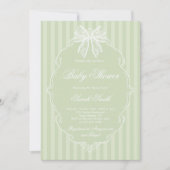 Kant Sage Groen Baby Borrel Kaart (Voorkant)