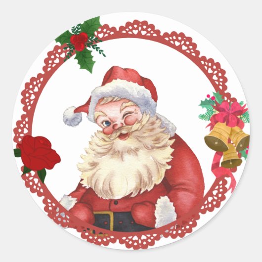 kant Santa Stickers (Voorkant)