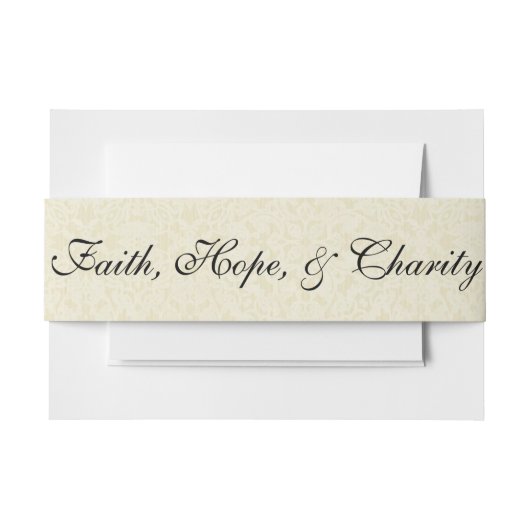  Kant Schrift Christelijk Katholiek Bruiloft Uitnodigingen Wikkel (Voorkant Voorbeeld)