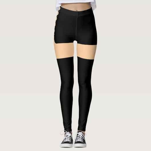 Kant Shorts Illusie Leggings (Voorkant)