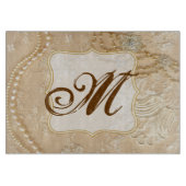  kant sieraden Monogram Glas Snijplank (Voorkant)