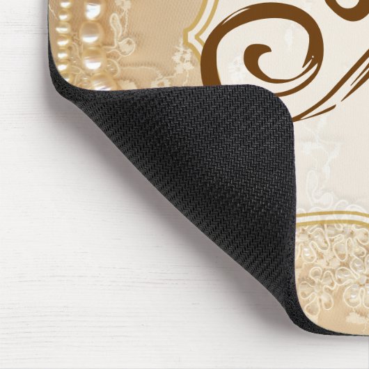 kant sieraden Monogram Initiaal Muismat (Hoek)