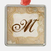  kant sieraden Monogram Initiaal Ornament (Voorkant)