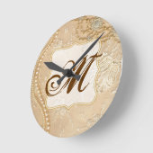  kant sieraden Monogram Initiaal wandklok (Hoek)