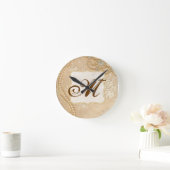  kant sieraden Monogram Initiaal wandklok (Huis)