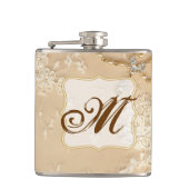  kant sieraden Victor Monogram Whiskey Flask Heupfles (Voorkant)