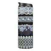  kant, sierbloemen (echte kant) thermosbeker (Geroteerd rechts)