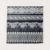  kant, sierbloemen (echte kant) wandkleed (Voorkant)