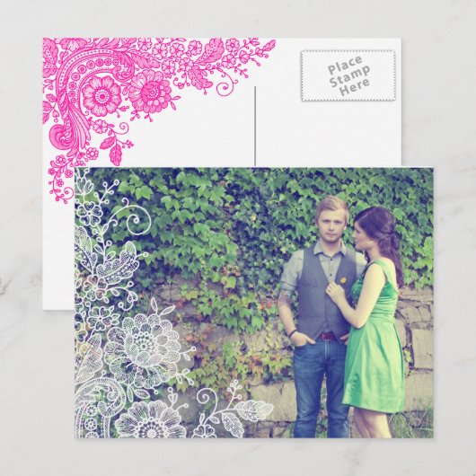 kant - Sla de datum op Aankondigingskaart (Voorkant / Achterkant)