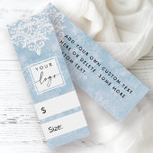  kant stencil damask blauw prijs hang label mini visitekaartjes