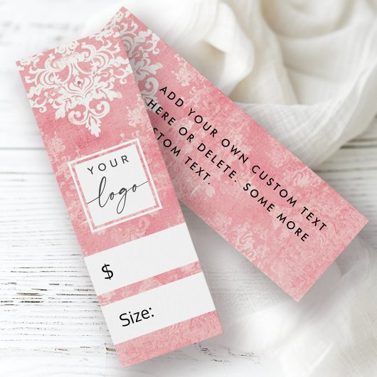  kant stencil damask roze prijs hang label mini visitekaartjes