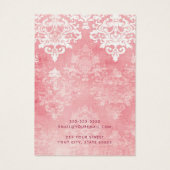 kant stencil damast roze oorbel kaart (Achterkant)