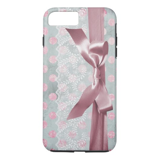  kant, stippen en lint Case-Mate iPhone case (Achterkant)