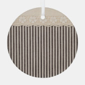 Kant stof textiel textuur, achtergrond patroon. glas ornament (Achterkant)