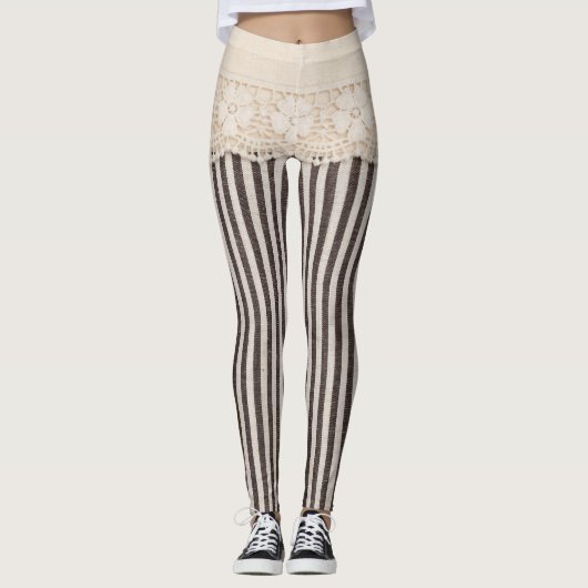 Kant stof textiel textuur, achtergrond patroon. leggings (Voorkant)