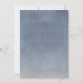 Kant Stoffig Blauw Vrijgezellenfeest Kaart (Achterkant)