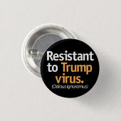 Kant tegen het Trump-virus. Ronde Button 3,2 Cm (Voorkant /achterkant)