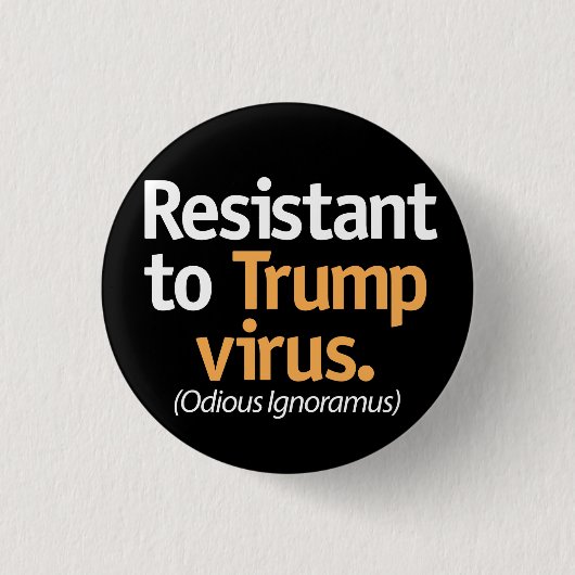 Kant tegen het Trump-virus. Ronde Button 3,2 Cm (Voorkant)