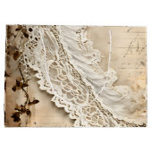 kant Trim Maid of Honor gepersonaliseerd Groot Cadeauzakje (Achterkant)