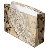 kant Trim Maid of Honor gepersonaliseerd Groot Cadeauzakje (Achterkant Gekanteld)