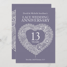 Kant trouw hart 13 jaar feest uitnodigingen