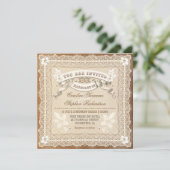 kant typografische bruiloft uitnodigingen (Staand voorkant)