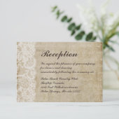 Kant uit vroeger tijden Oude Wereld Bruiloftsontva Informatiekaartje (Staand voorkant)