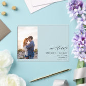 Kant V Foto Modern Opslaan Datum Acryl Uitnodigingen (Insitu (Huwelijk))